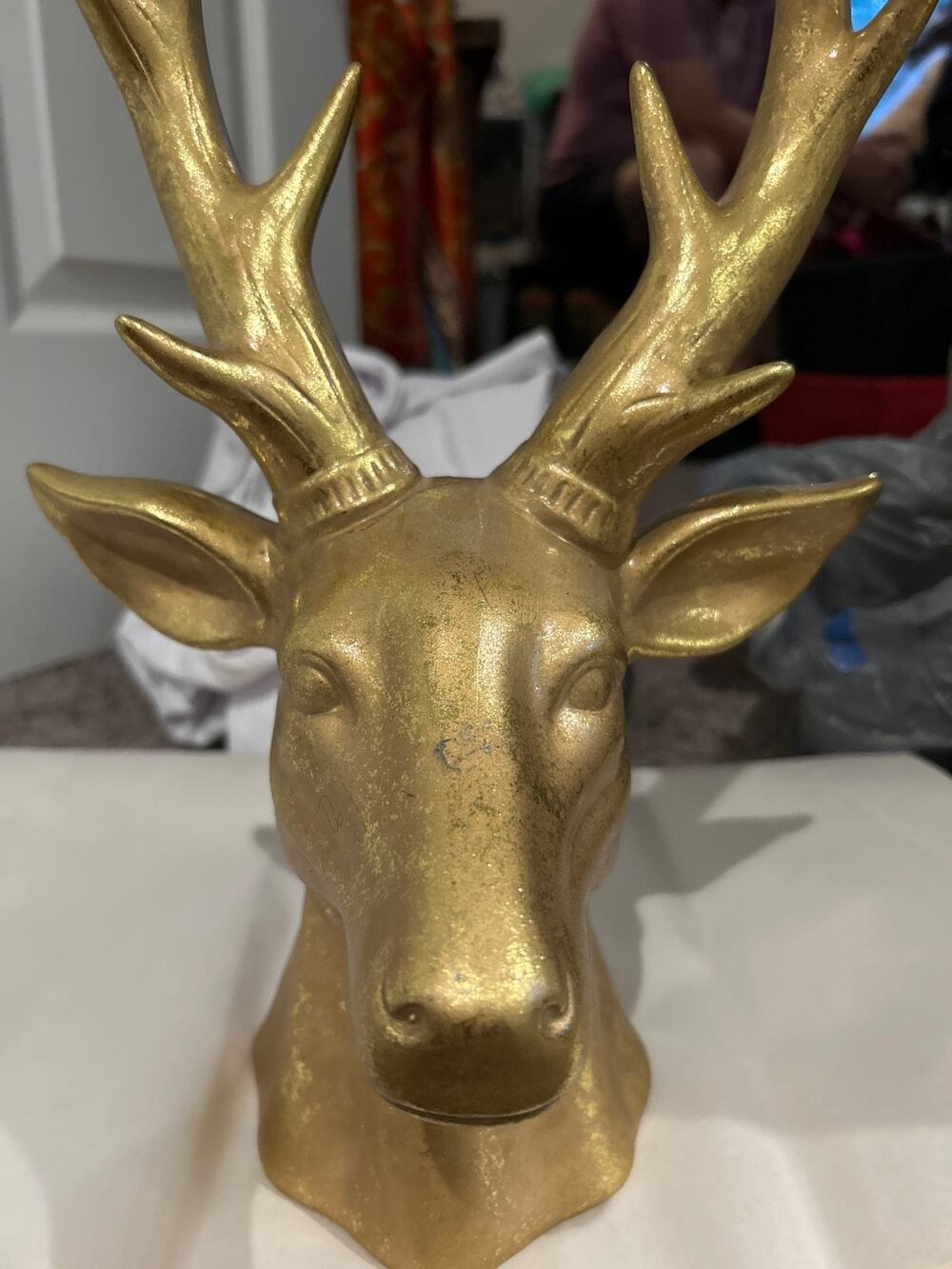 Noel Deer Head Ceramic. Mounts to wall.